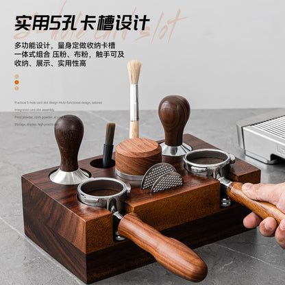 Coffee solid wood press powder stand