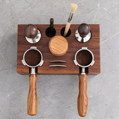 Coffee solid wood press powder stand